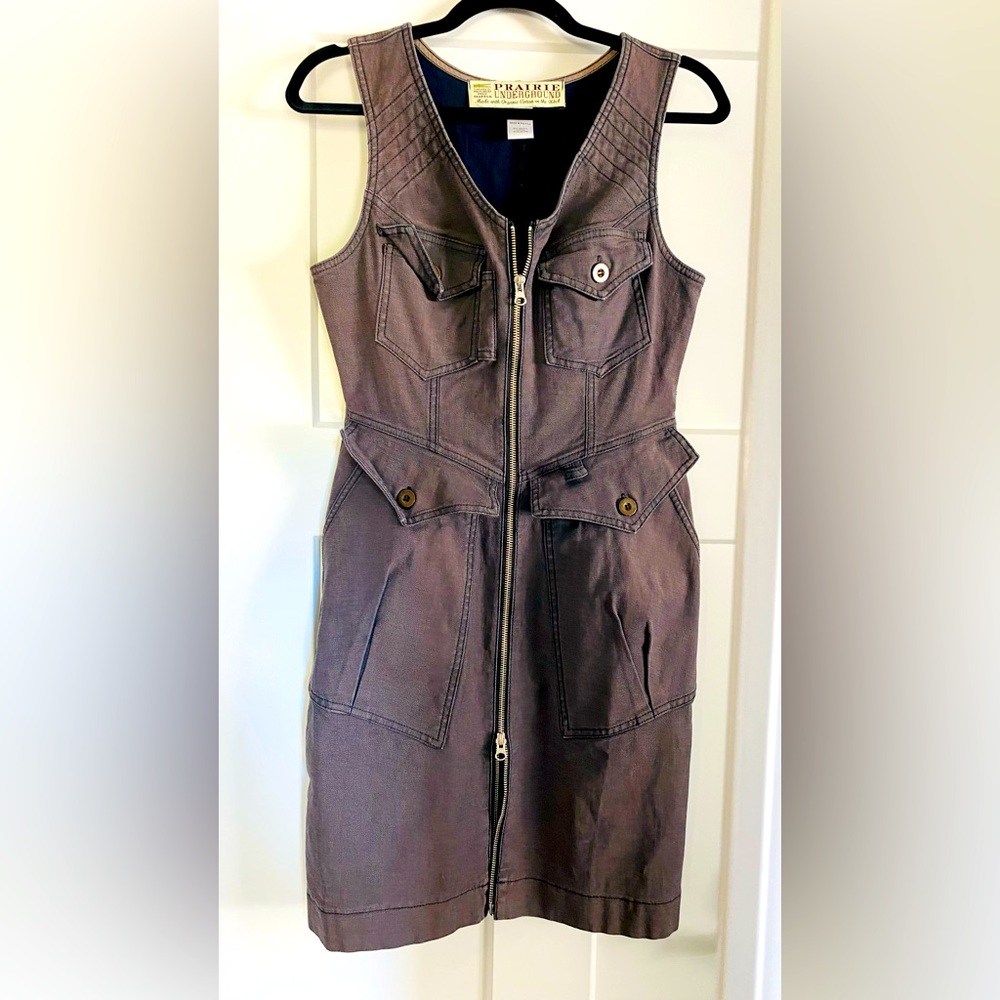 Made in Seattle Prairie Underground gray zippered dress